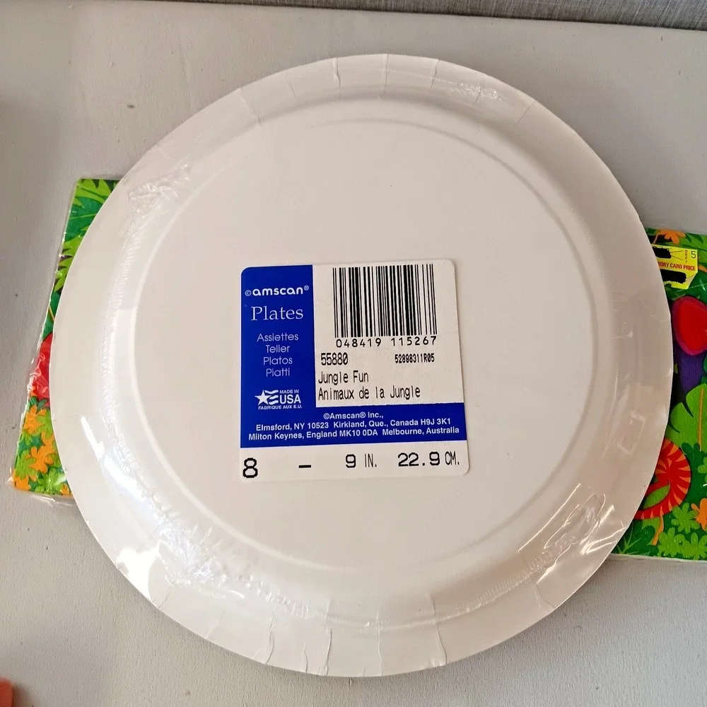 Amscan Jungle Fun Party Supplies 9 Inch Plates Napkins Lion Zebra Monkey Giraffe